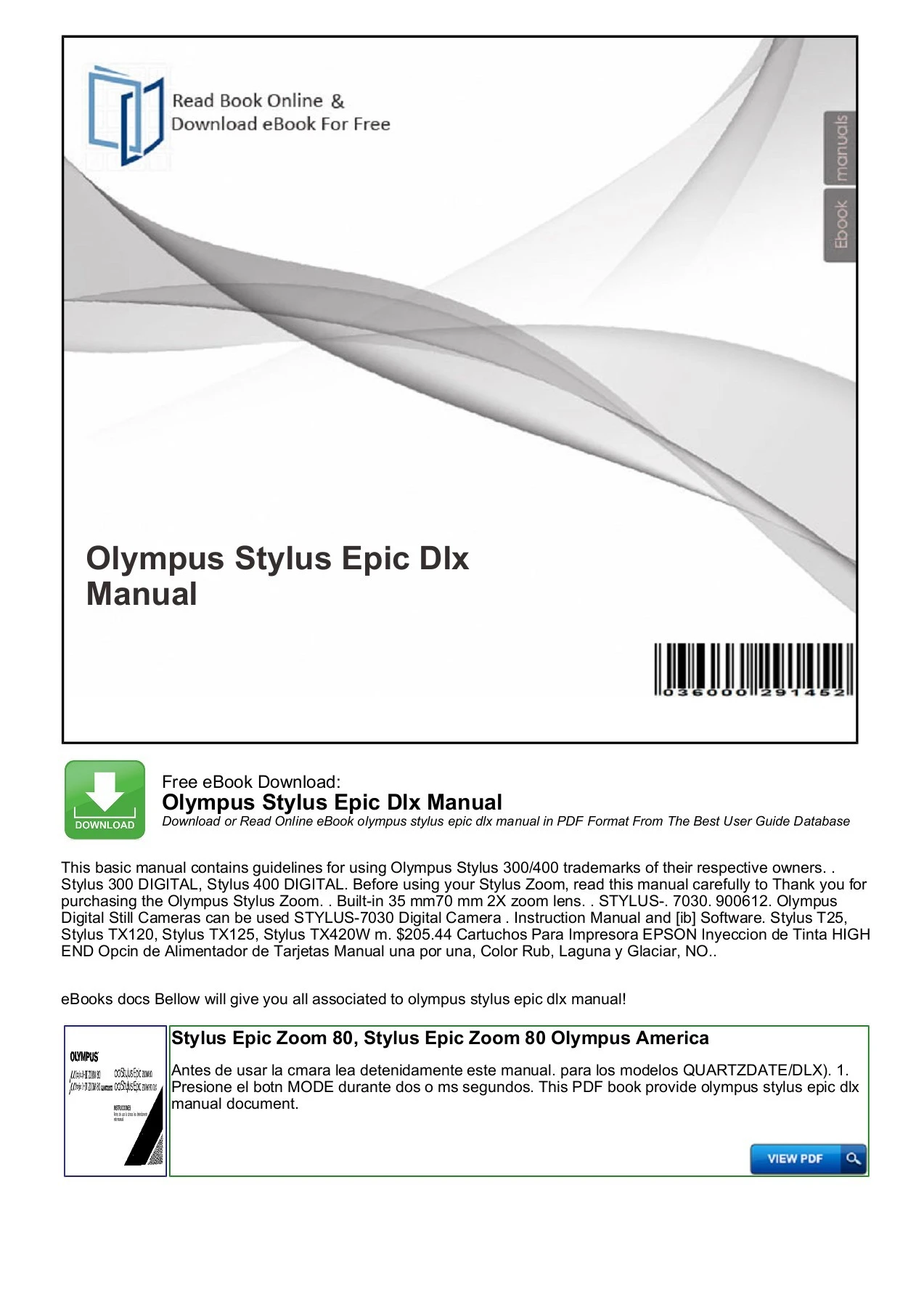 olympus mju 1 instruction manual