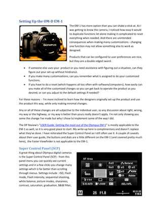 olympus omd em1 instruction manual