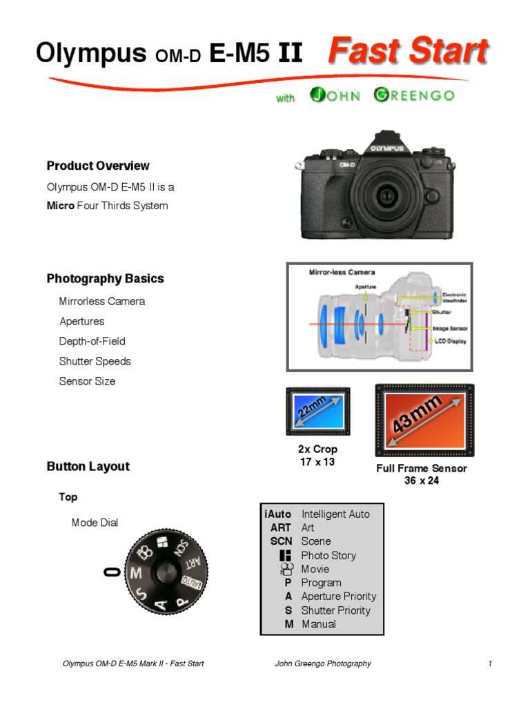 omd em5 instruction manual