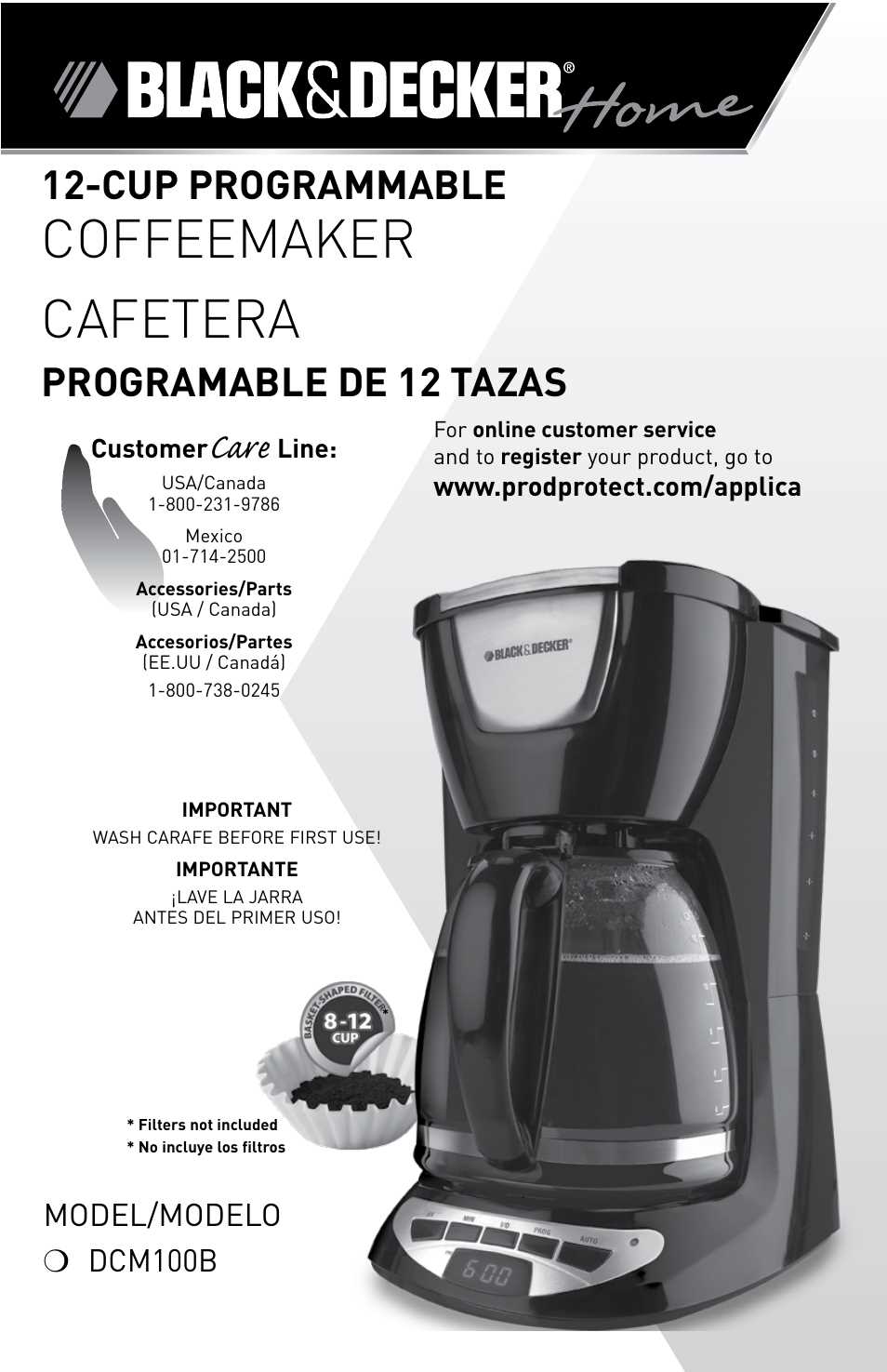 black and decker coffee maker instructions manual