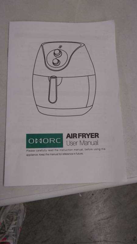 omorc air fryer instruction manual