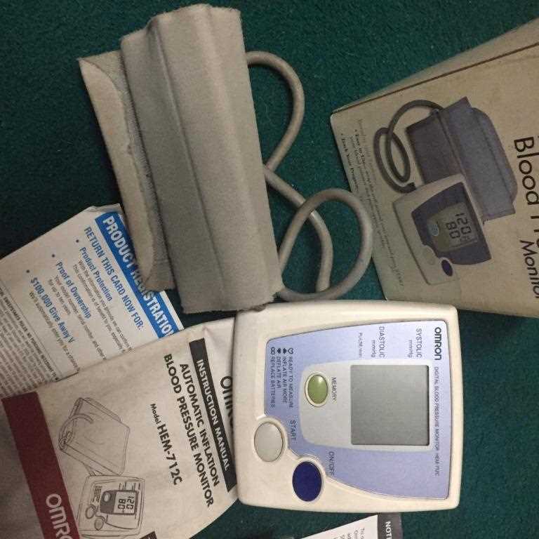 omron blood pressure monitor hem 712c instruction manual