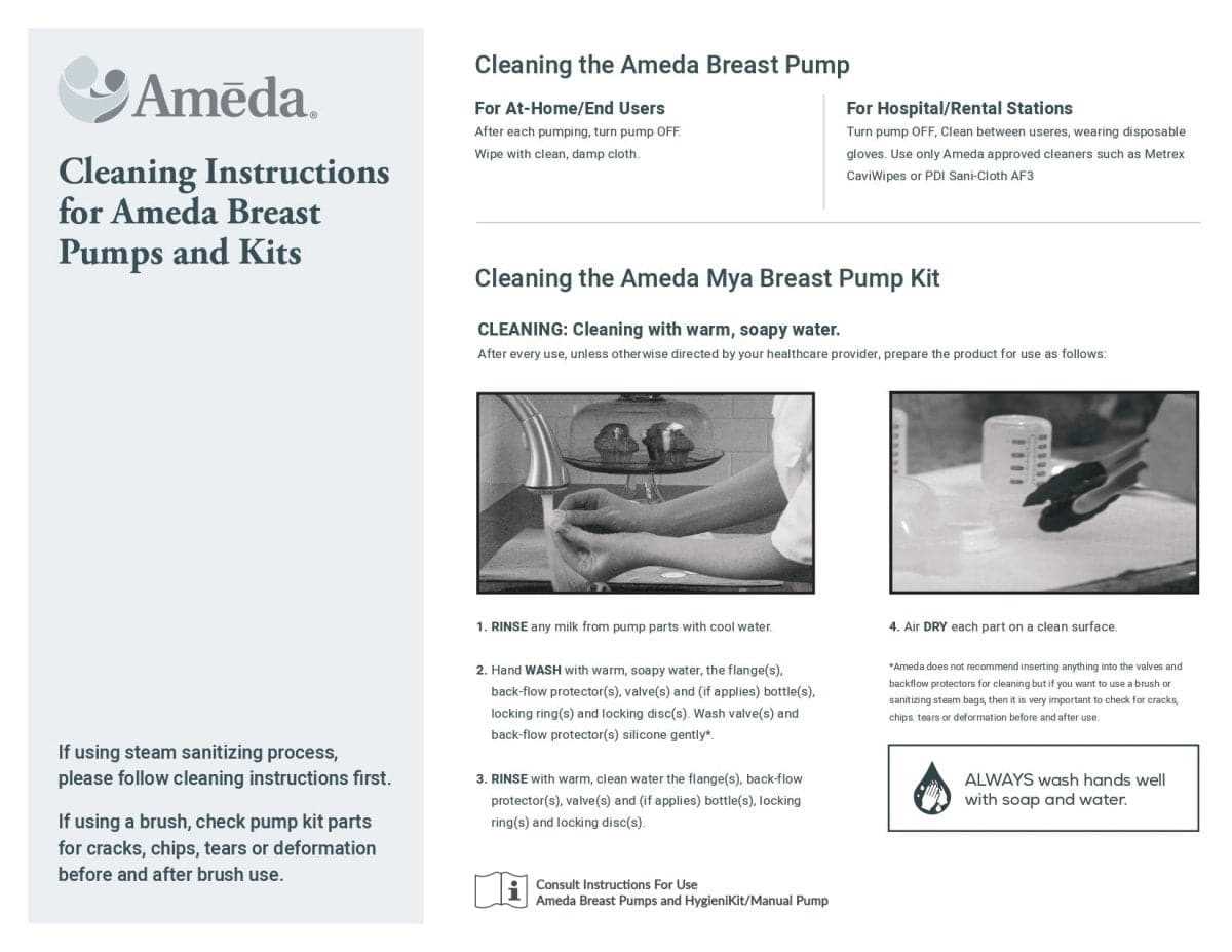 ameda purely yours instruction manual