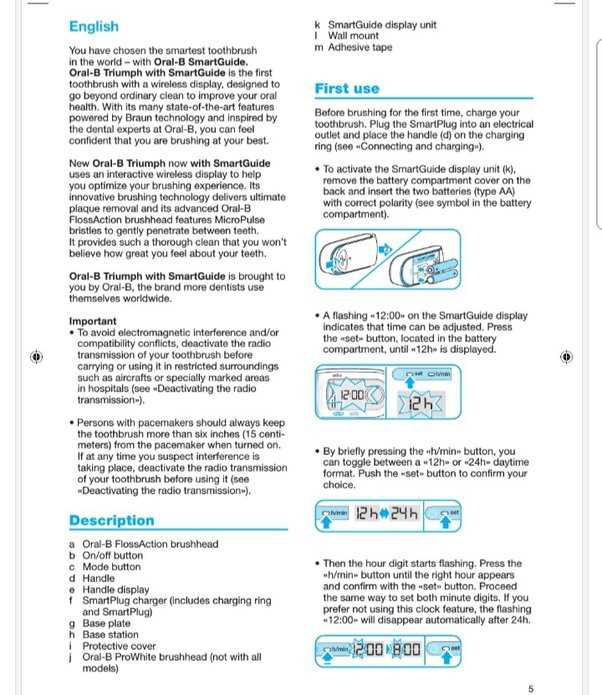 oral b braun instruction manual