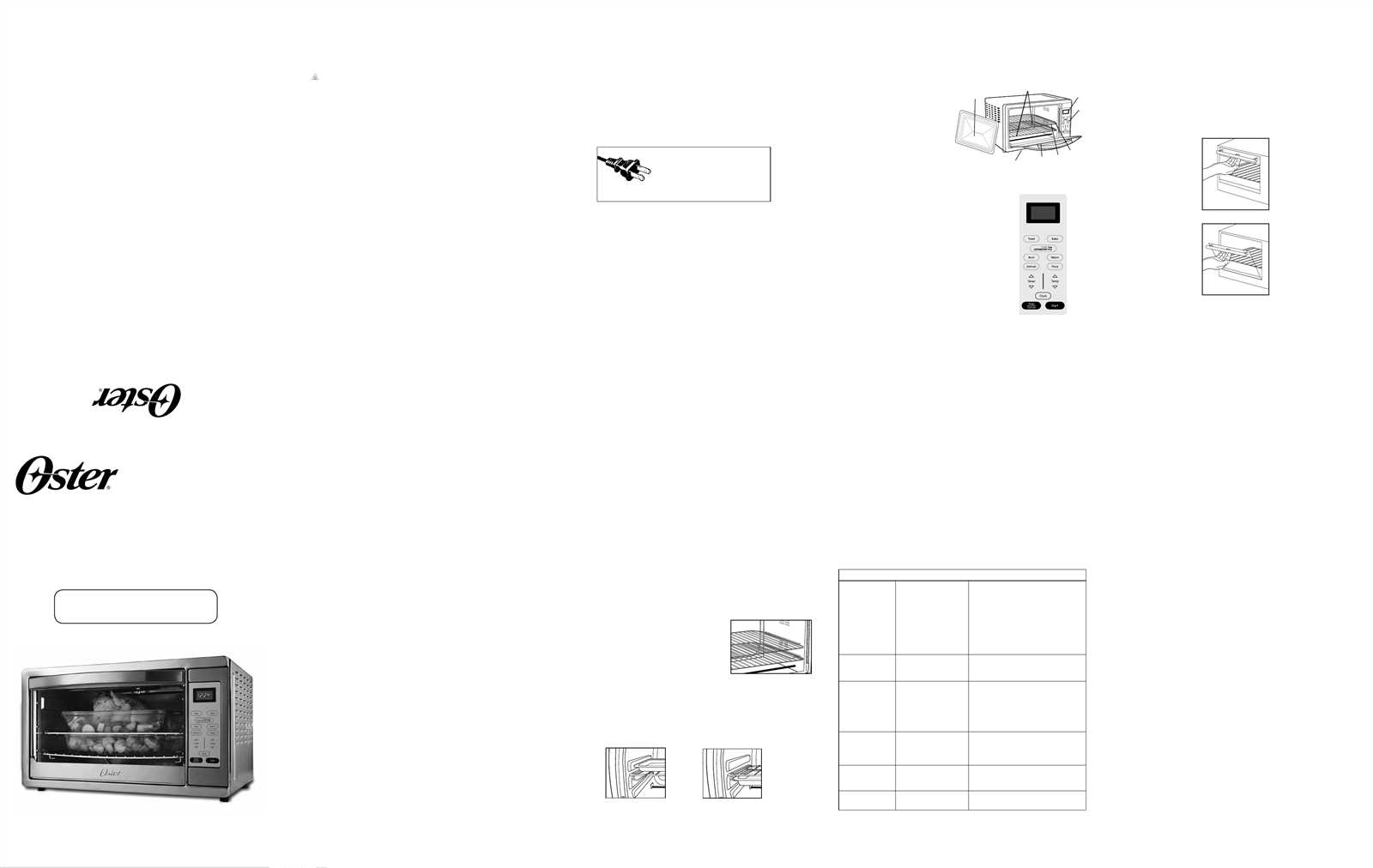 oster toaster oven instruction manual