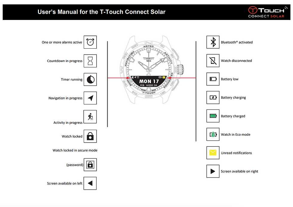 tissot t touch instruction manual