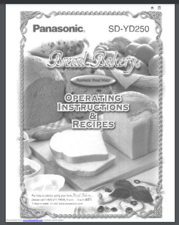 panasonic bread machine instruction manual