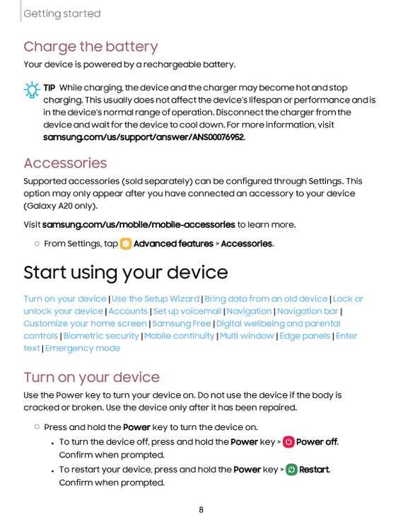 samsung a20 instruction manual