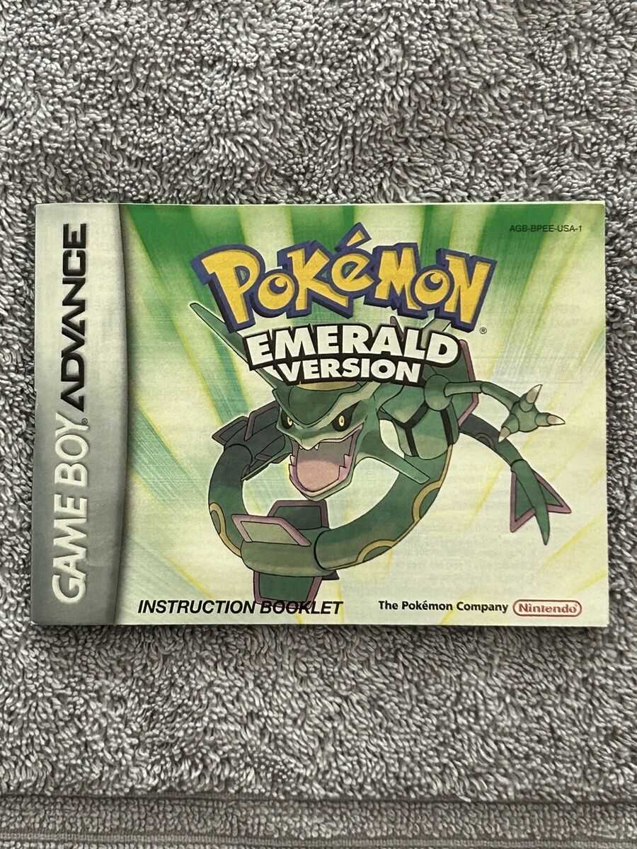 pokemon emerald instruction manual