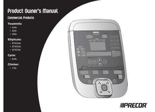 precor treadmill manual instructions