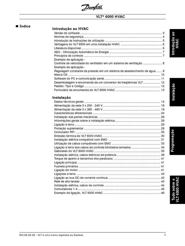 danfoss vlt 6000 instruction manual