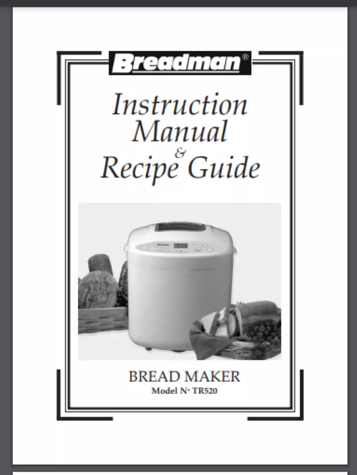 sunbeam bread machine instruction manual