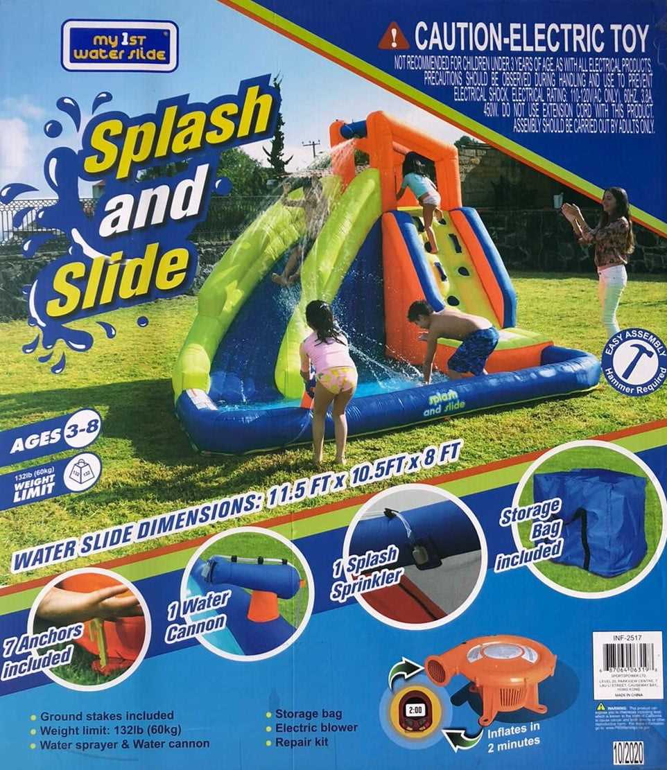 my first water slide splash and slide instruction manual