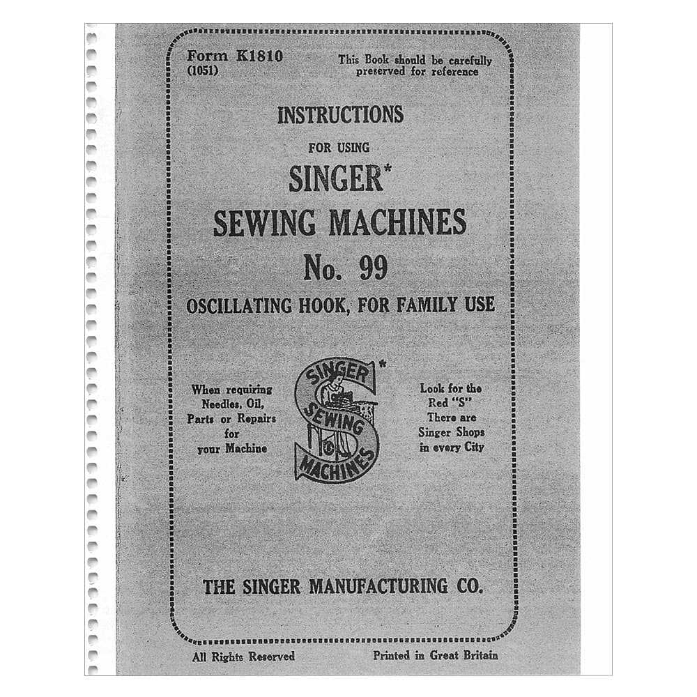 singer 66 instruction manual