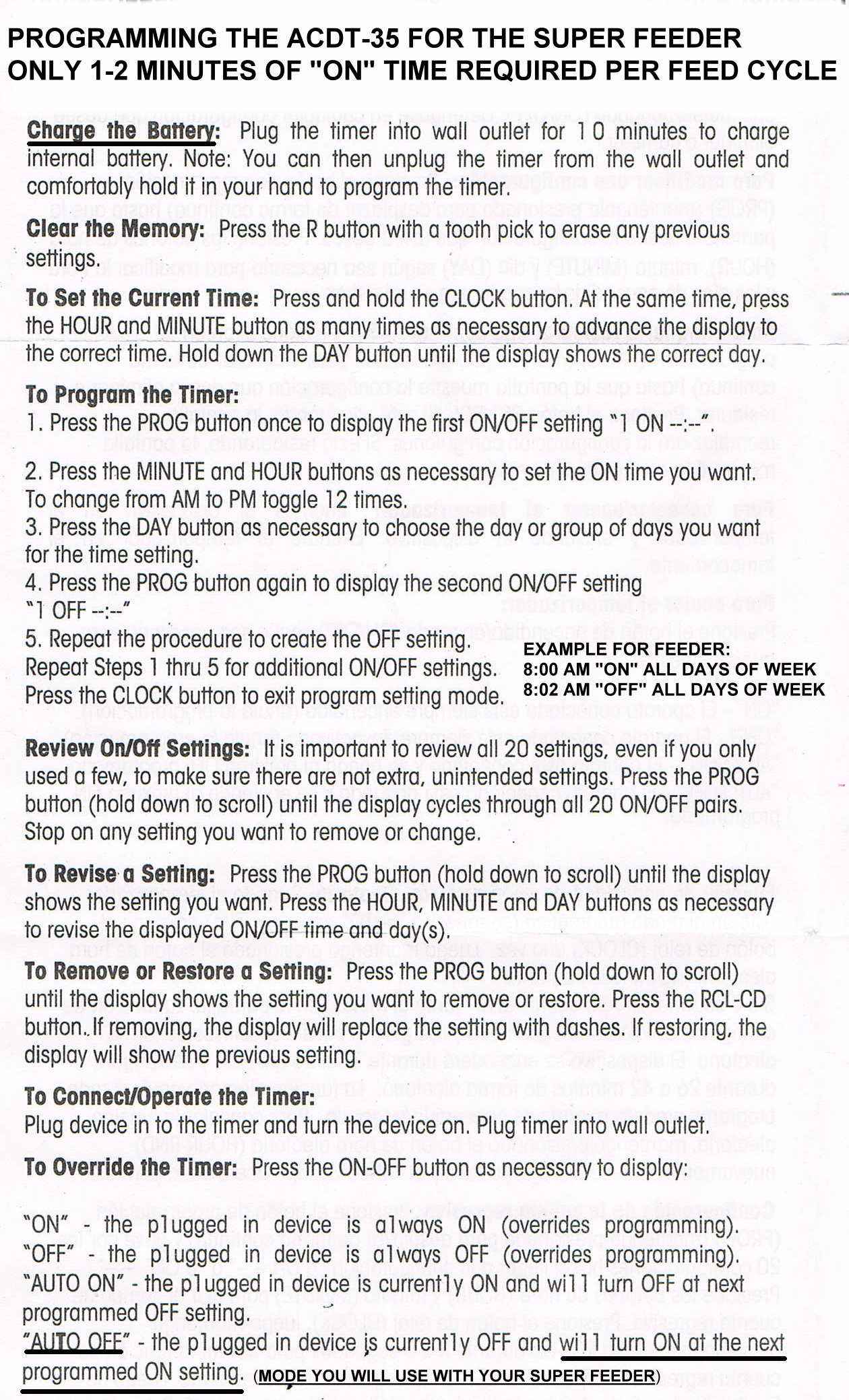 woods outdoor timer instruction manual