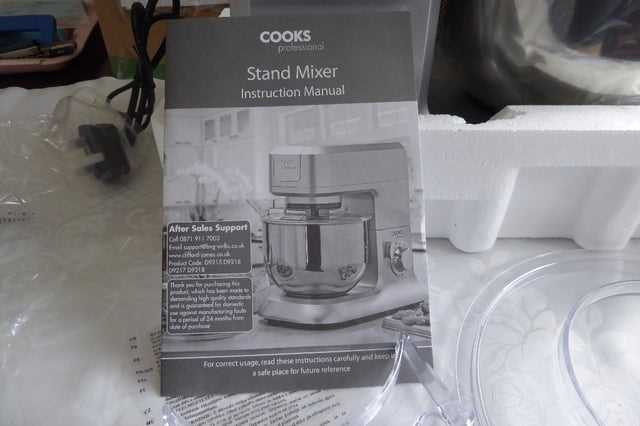 cooks professional stand mixer instruction manual