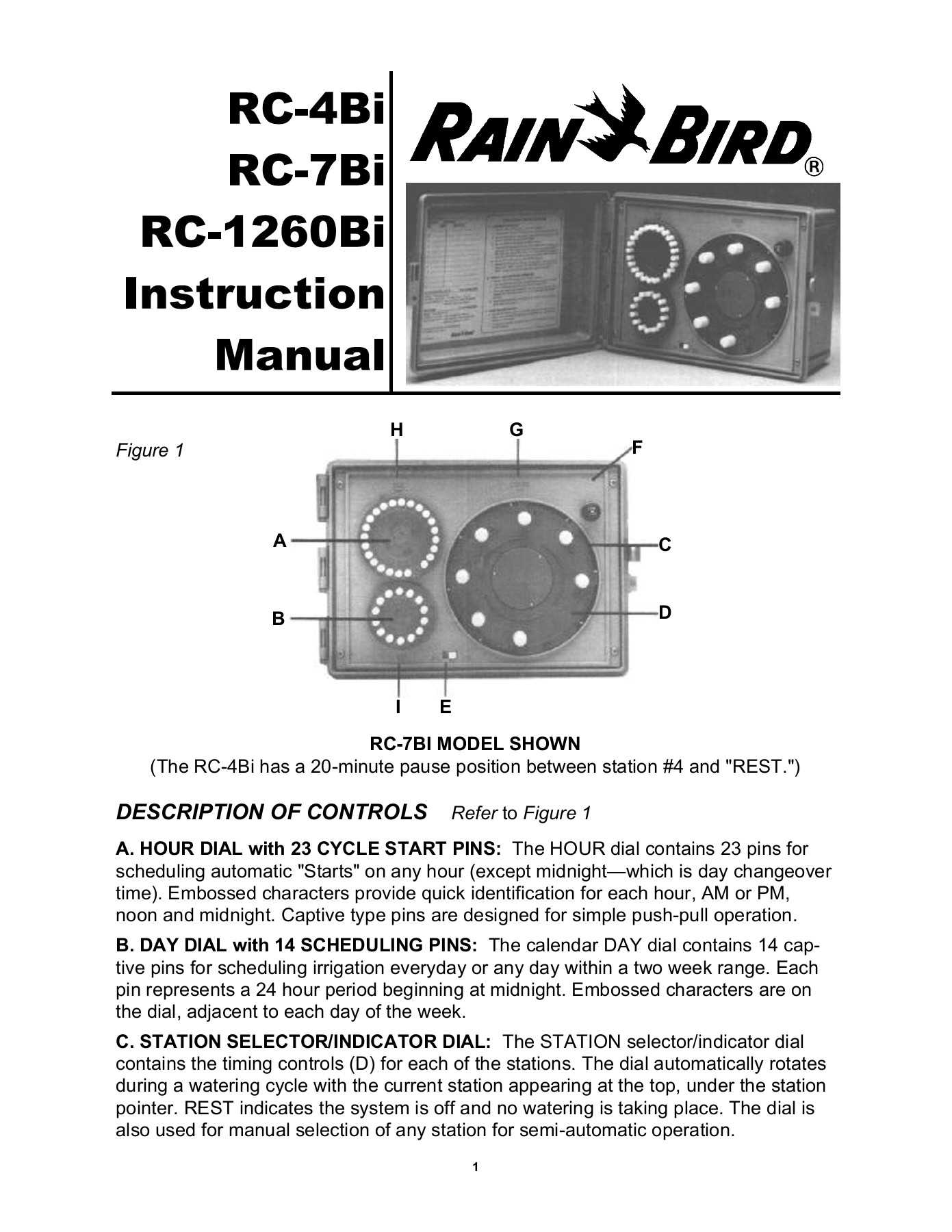 rainbird sprinkler instruction manual