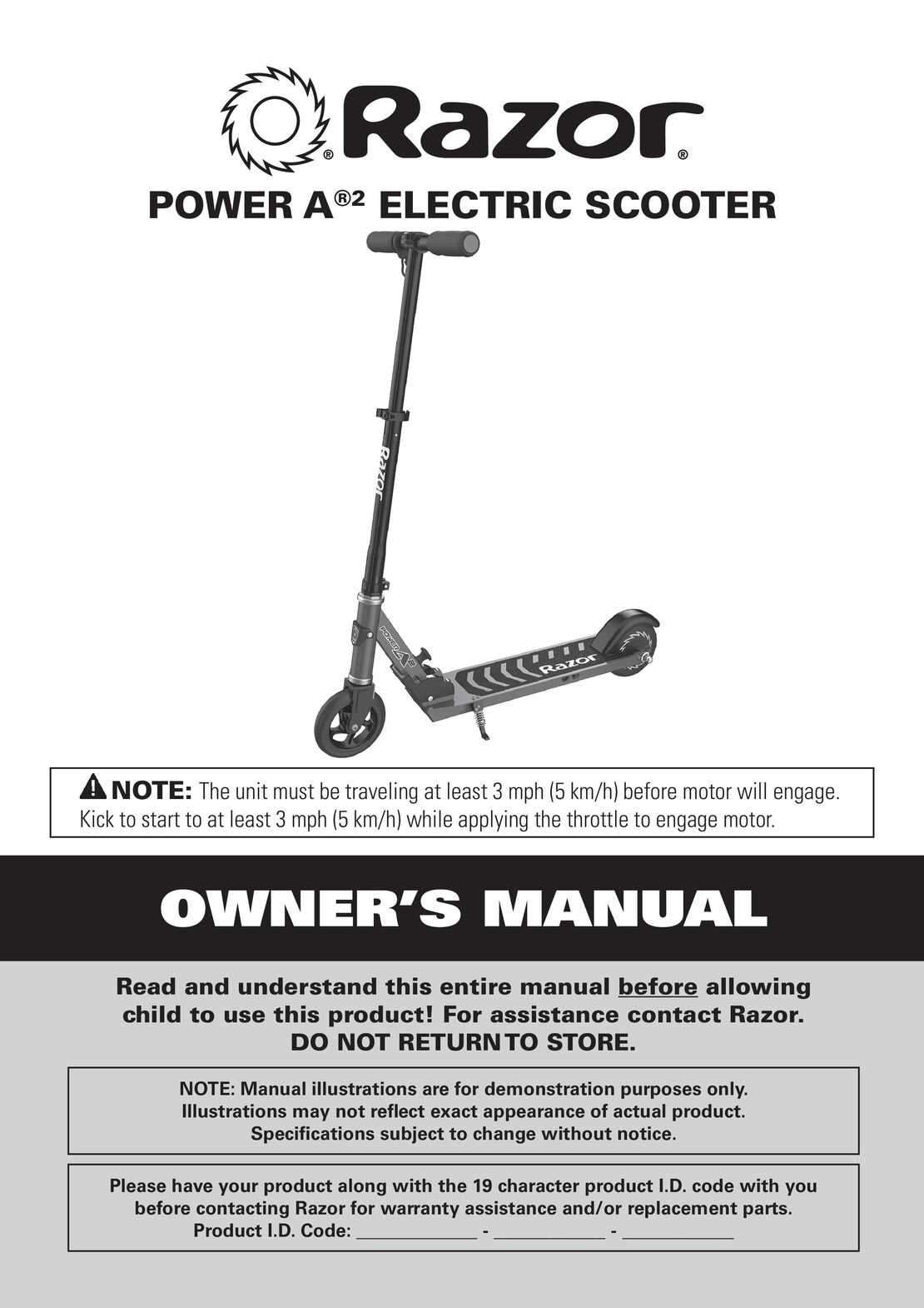 razor scooter instruction manual