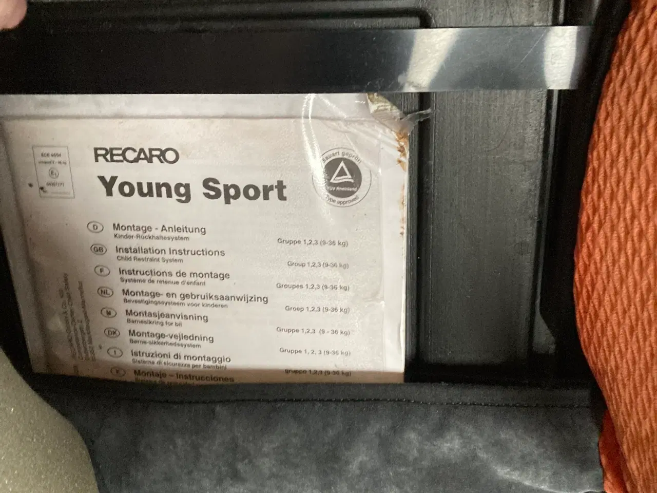 recaro young sport instruction manual