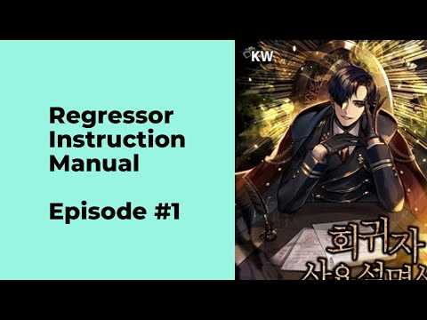 regressor instruction manual chapter 10