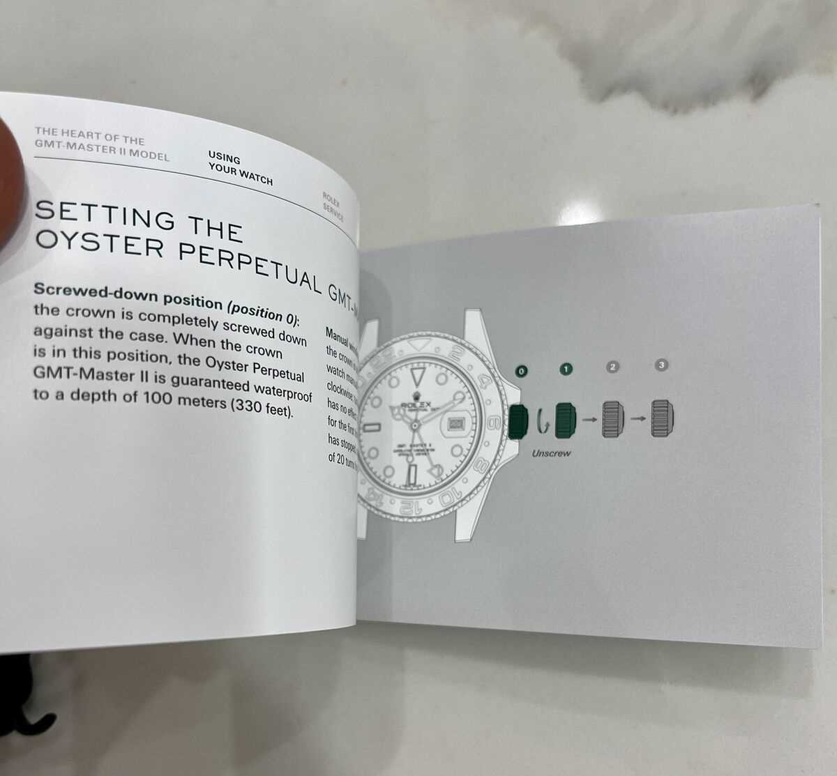 rolex gmt master instruction manual