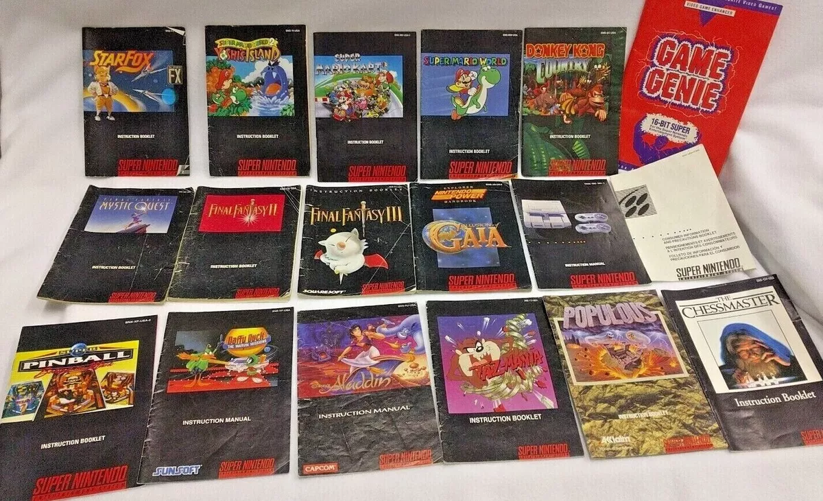 super nintendo instruction manual