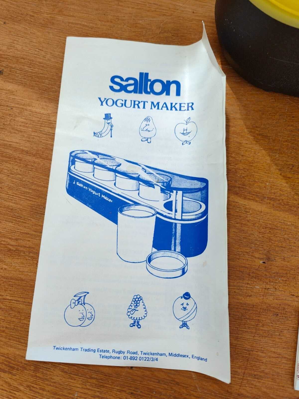 salton yogurt maker instruction manual