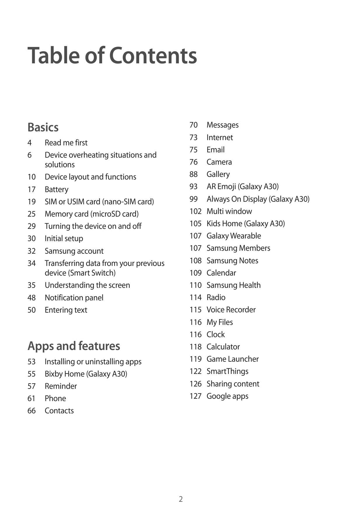 samsung a20 instruction manual