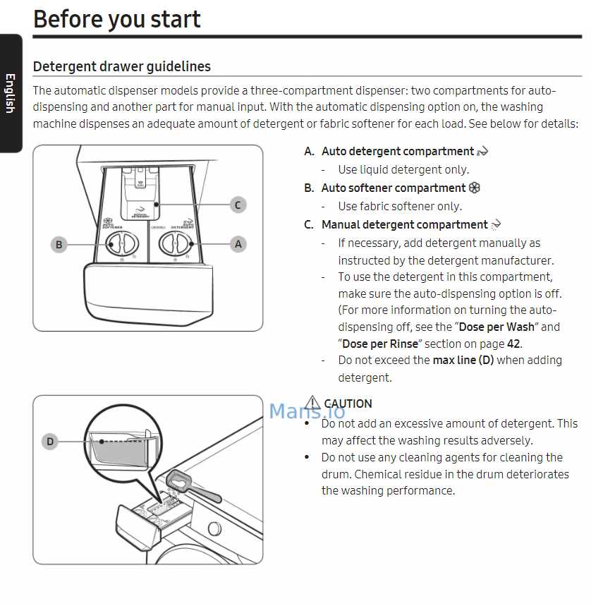 samsung front load washing machine instruction manual