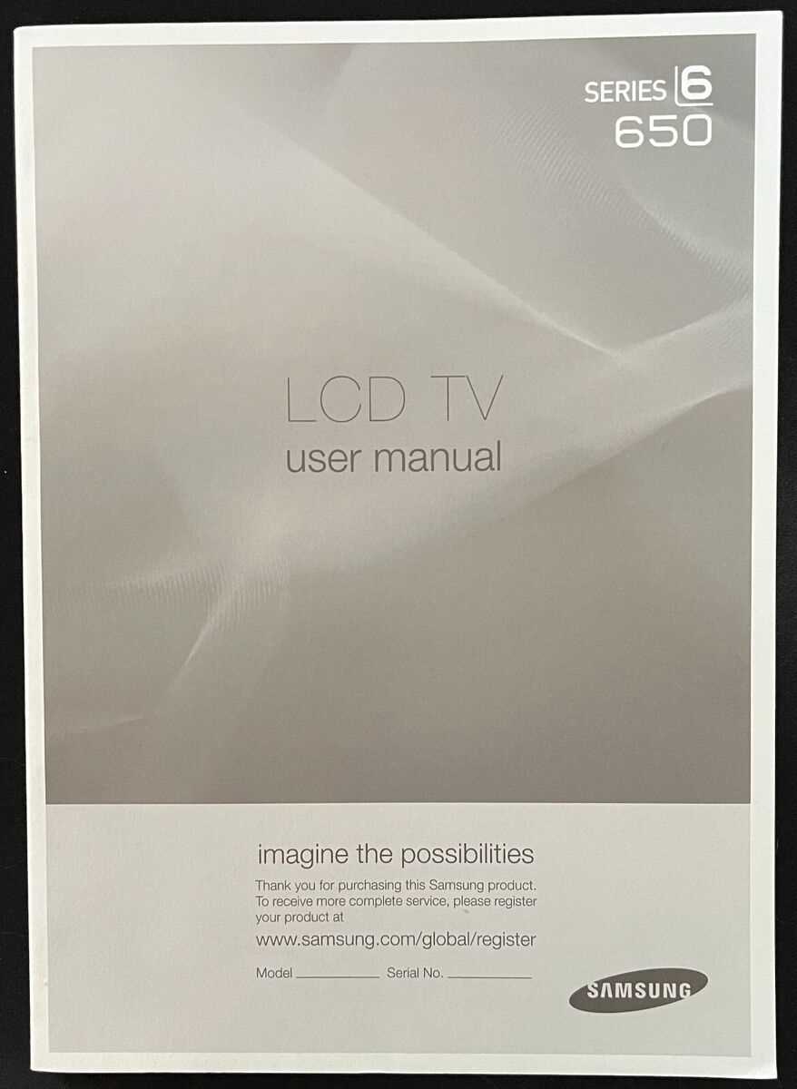 samsung lcd tv instruction manual