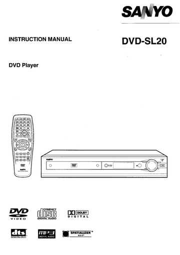 sanyo dvd player instruction manual