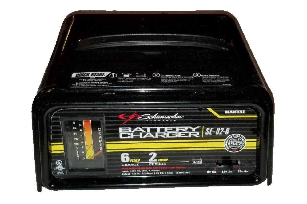 schumacher battery charger se 82 6 instruction manual