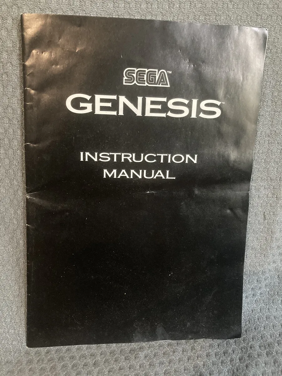 sega genesis classic game console instruction manual