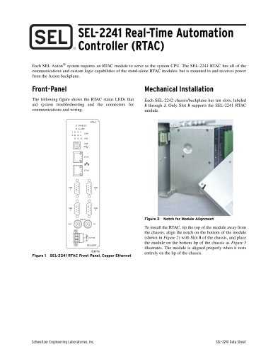 sel 400 series relays instruction manual