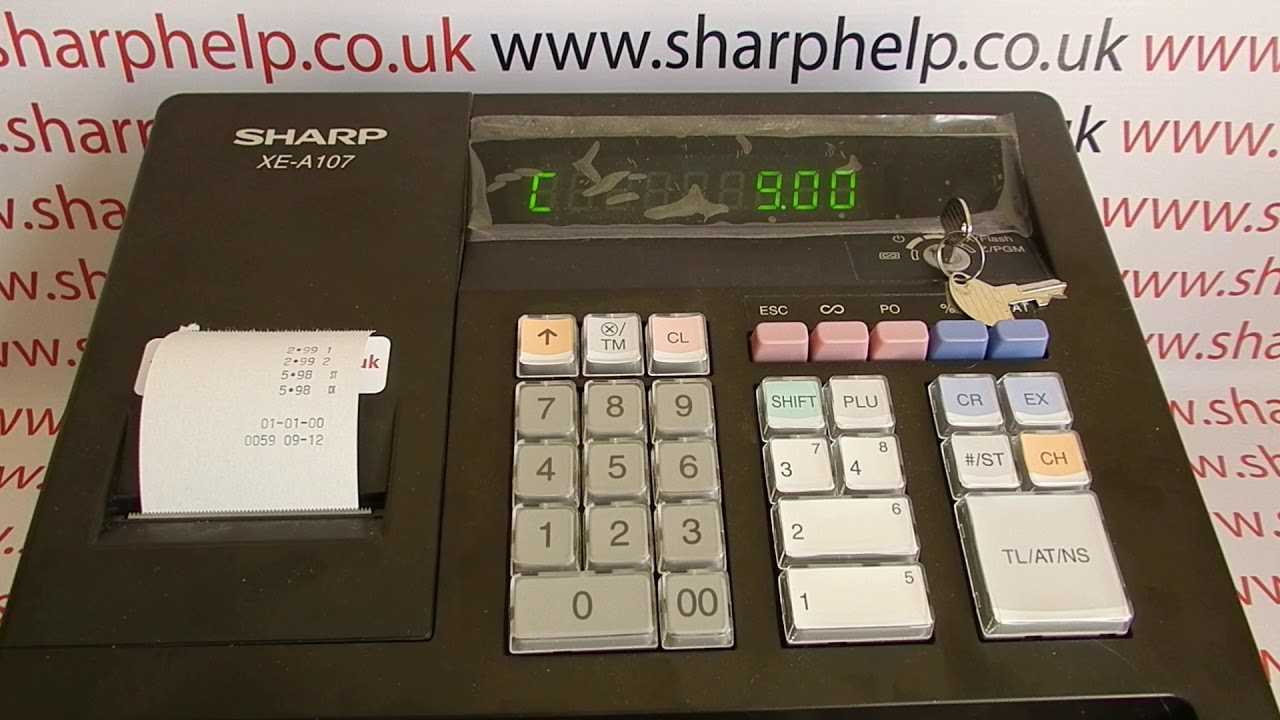 sharp xe a107 instruction manual