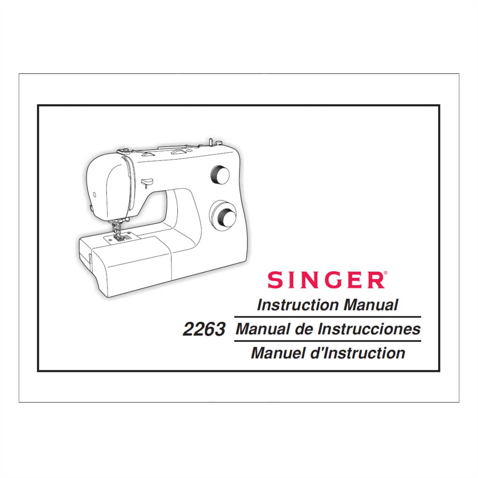 singer 2623 instruction manual