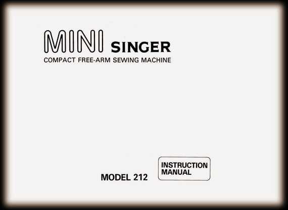 singer handheld sewing machine instruction manual