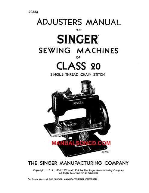 singer model 20 sewhandy sewing machine instruction manual