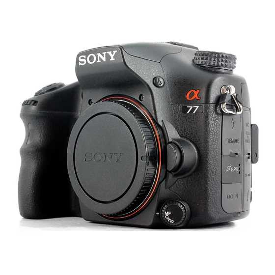 sony a65 instruction manual