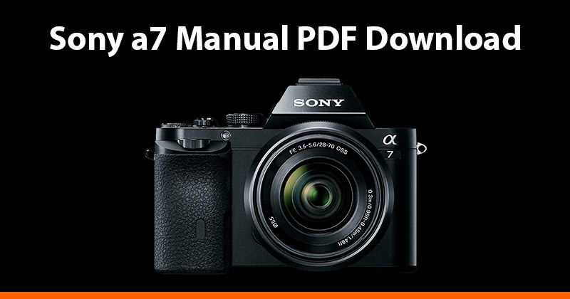 sony a7r iii instruction manual