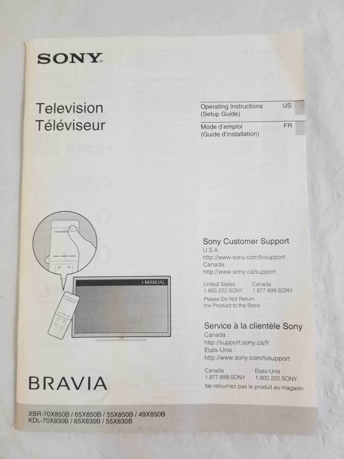 sony bravia tv instruction manual