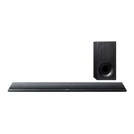 sony soundbar instruction manual