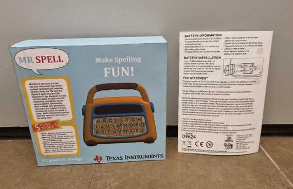 speak and spell instruction manual