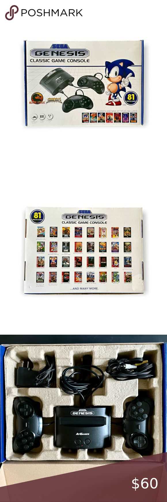 sega genesis classic game console instruction manual