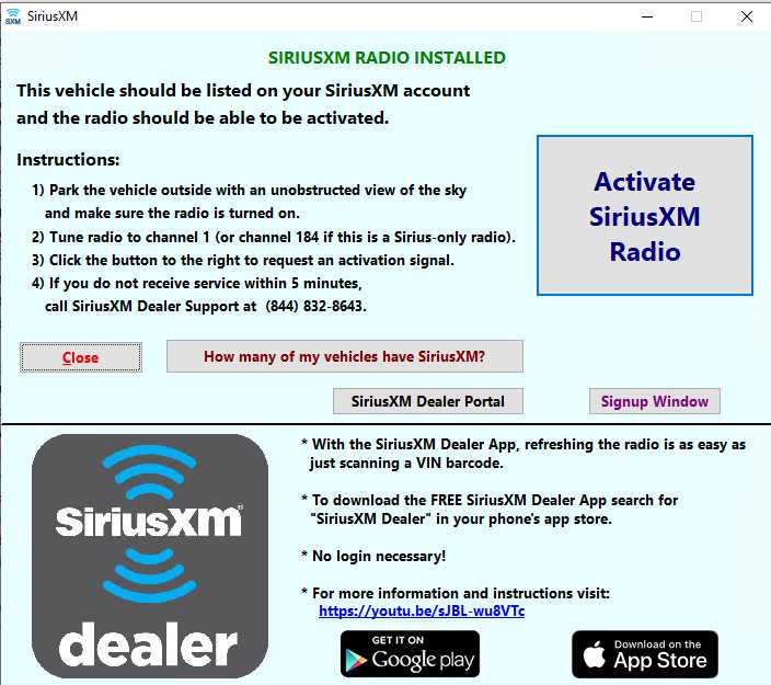 sirius radio instruction manual