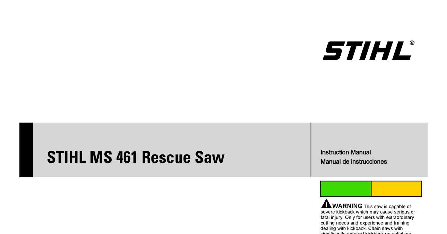 stihl ms 461 instruction manual