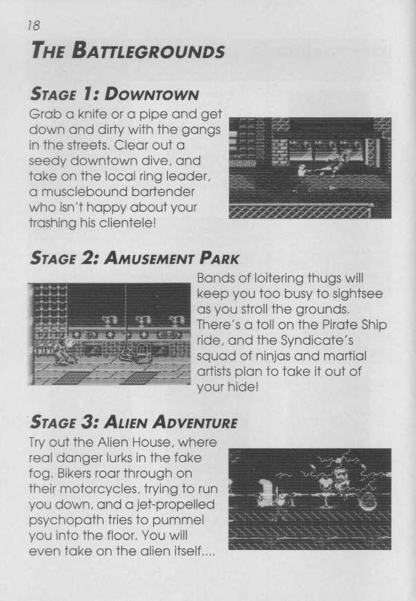 streets of rage 2 instruction manual