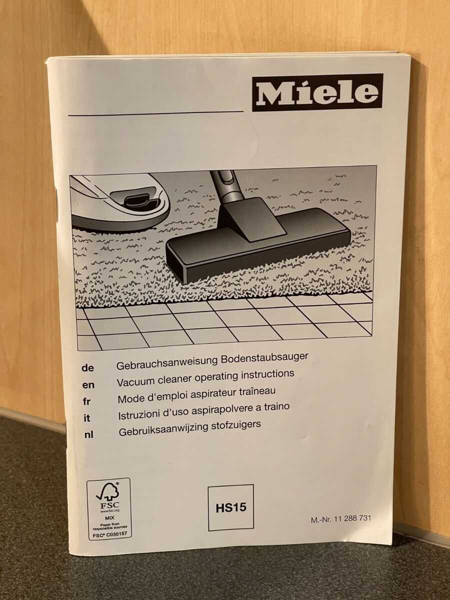 miele vacuum cleaner instruction manual