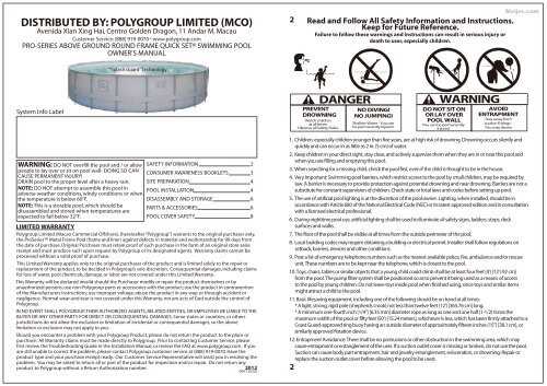 summer waves pool instruction manual