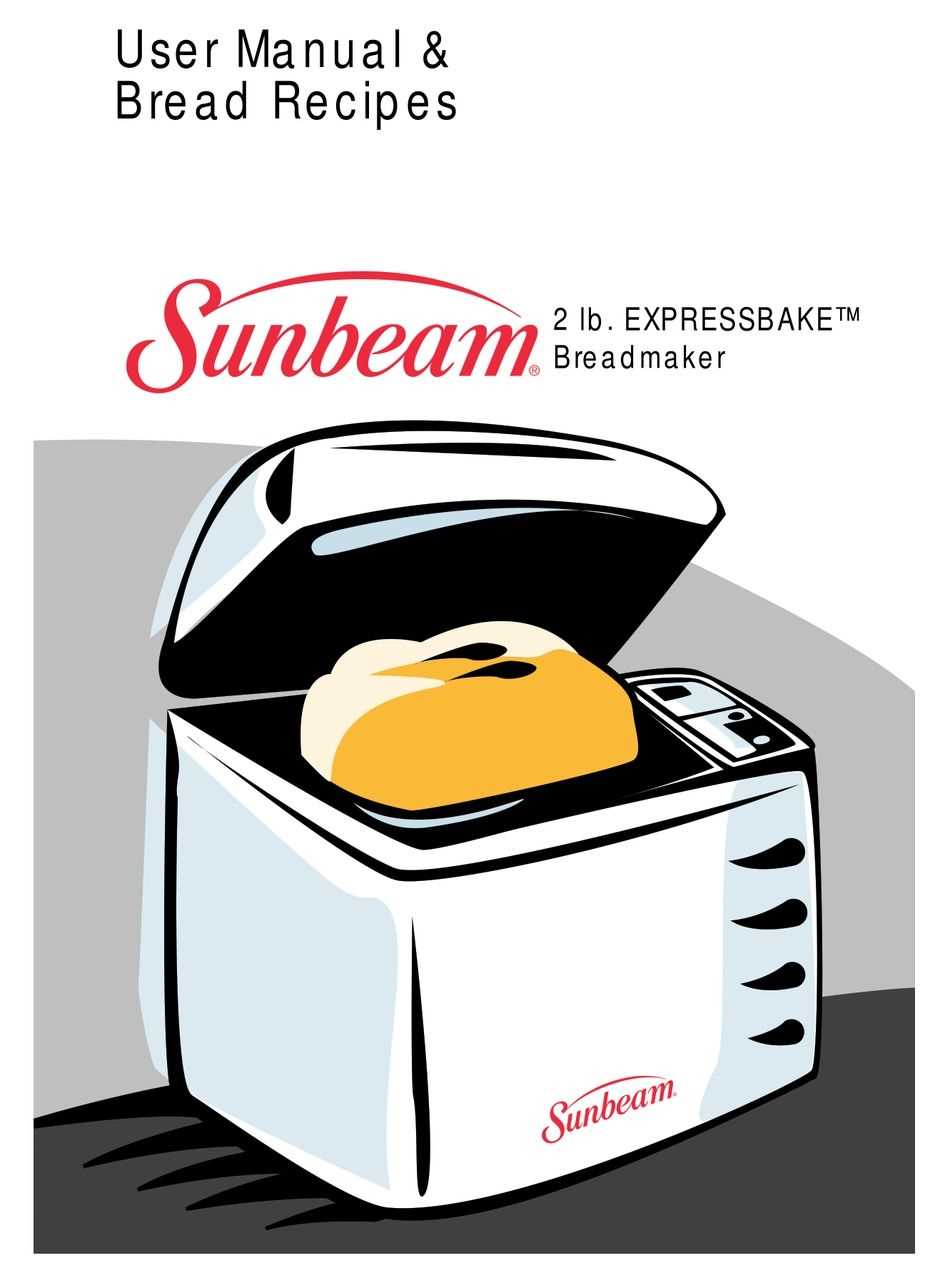 sunbeam bread machine instruction manual